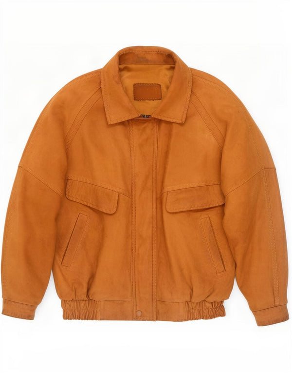 veste en cuir homme vintage UK 42 XL Beige