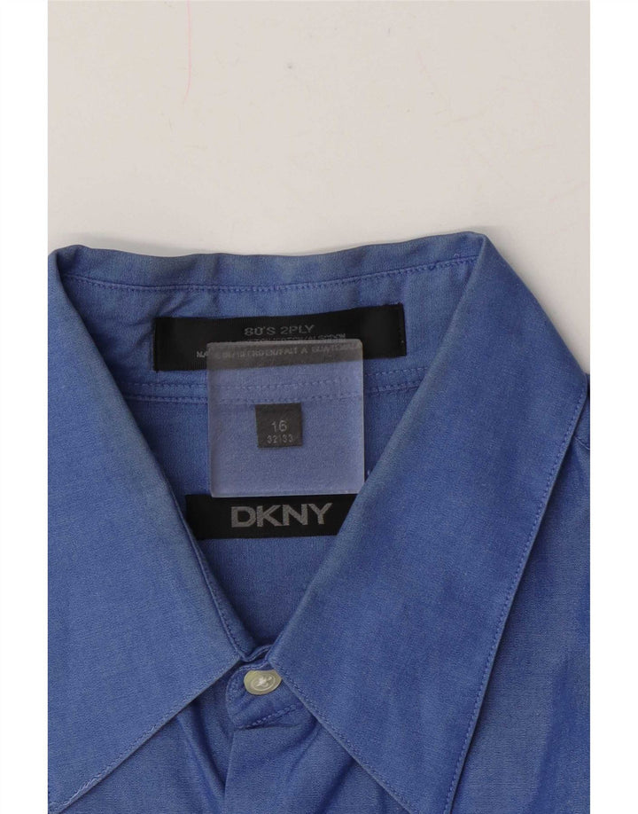 Dkny Chemise Homme Taille 16 Grand Coton Bleu
