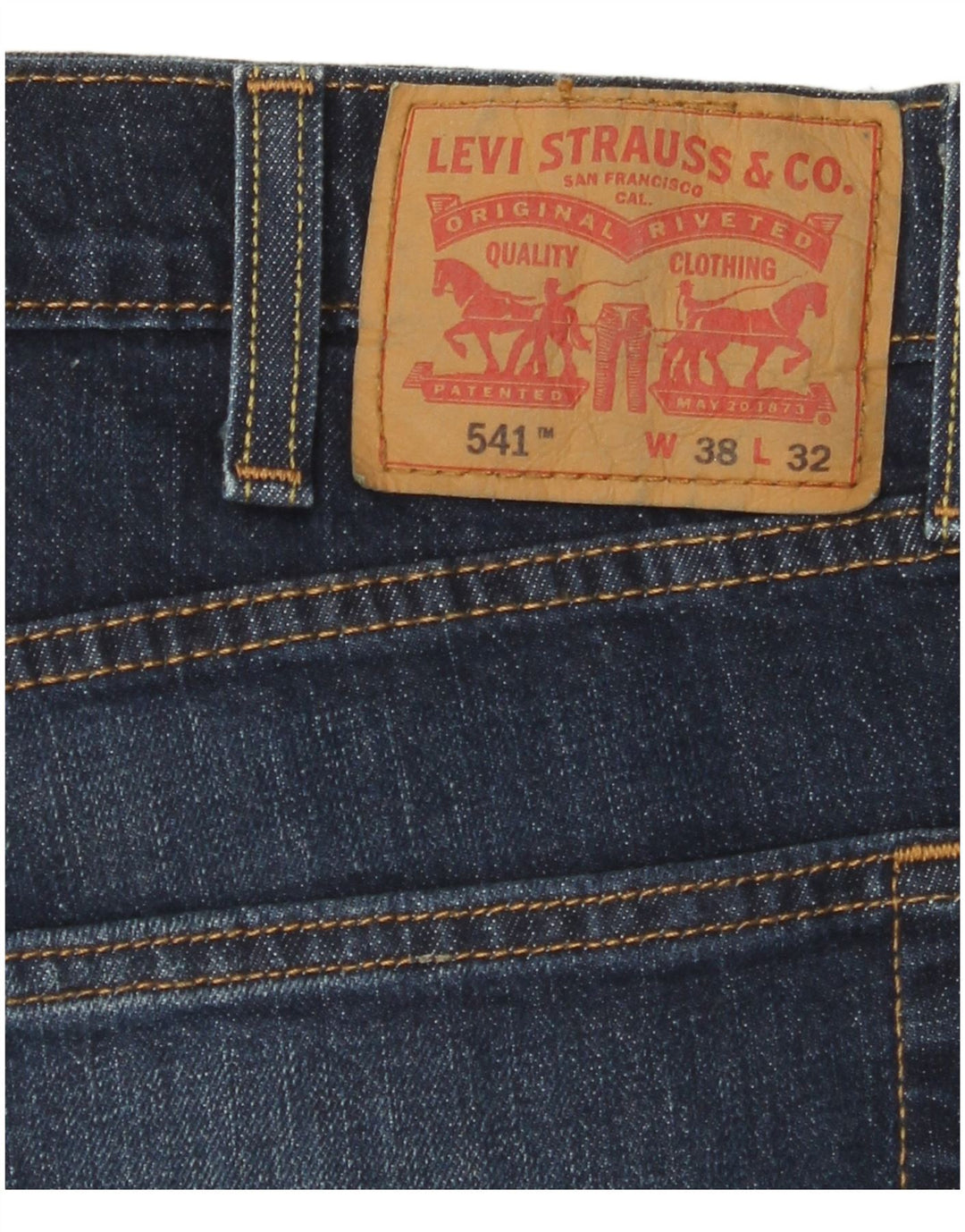 LEVI'S Jean Droit 541 Homme W38 L32 Bleu Marine Coton
