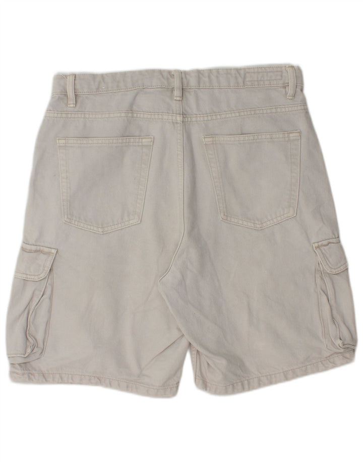 Zara Short Cargo Homme EU 44 Large W34 Coton Blanc