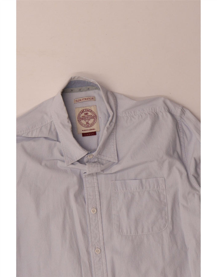 FAT FACE Chemise Slim Homme Grandes Rayures Bleues