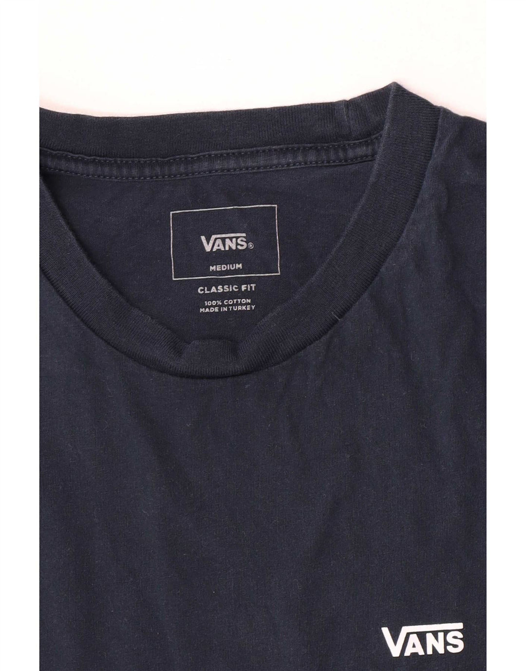 Vans T-shirt coupe classique pour homme en coton bleu marine moyen