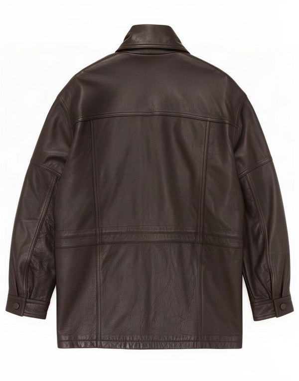 Kartel Manteau en cuir pour homme UK 40 Large Marron