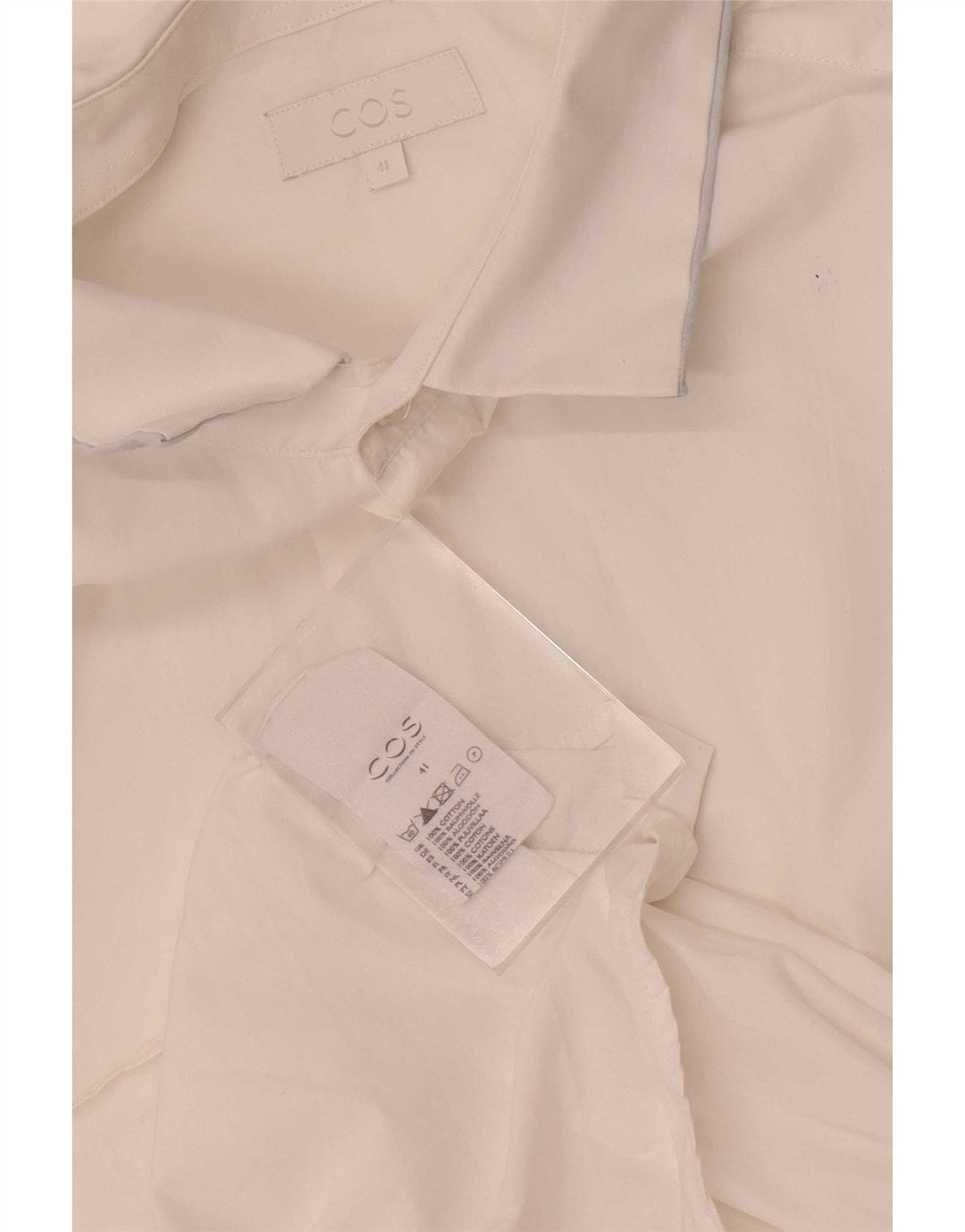 Cos Chemise Homme Taille 41 Grand Coton Blanc