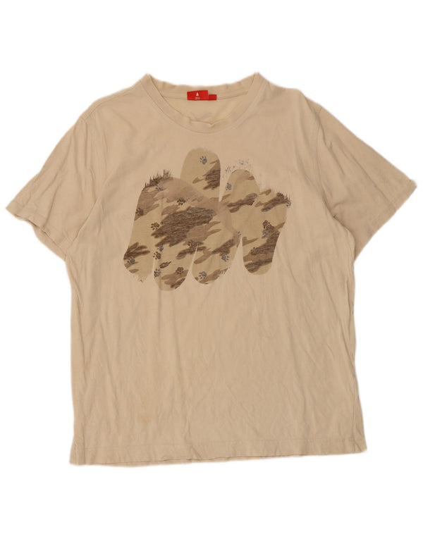 Puma T-shirt graphique pour homme, grand, beige