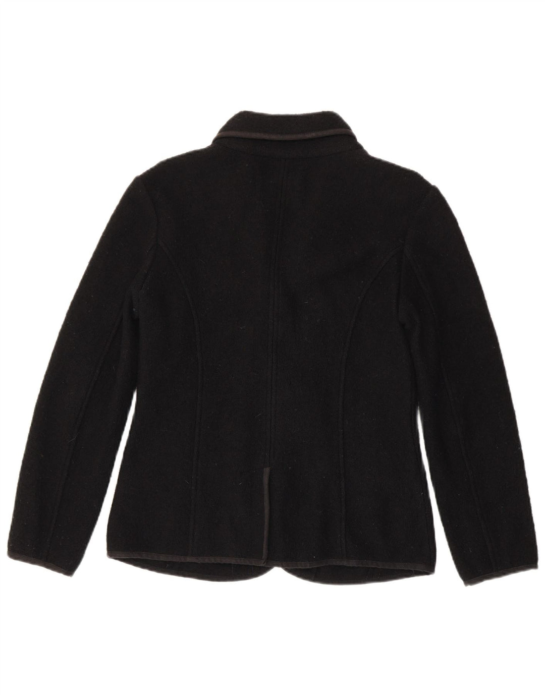 Woolrich Veste Blazer 4 Boutons Femme UK 14 Grande Laine Noire