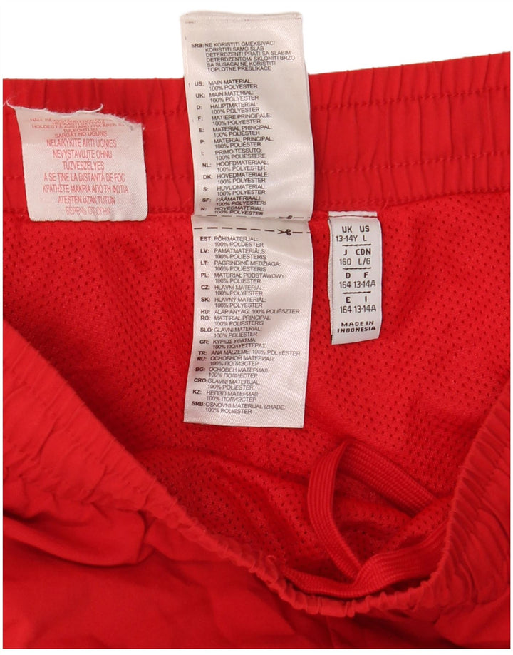 Adidas Short de Sport Garçon 13-14 Ans Rouge Polyester