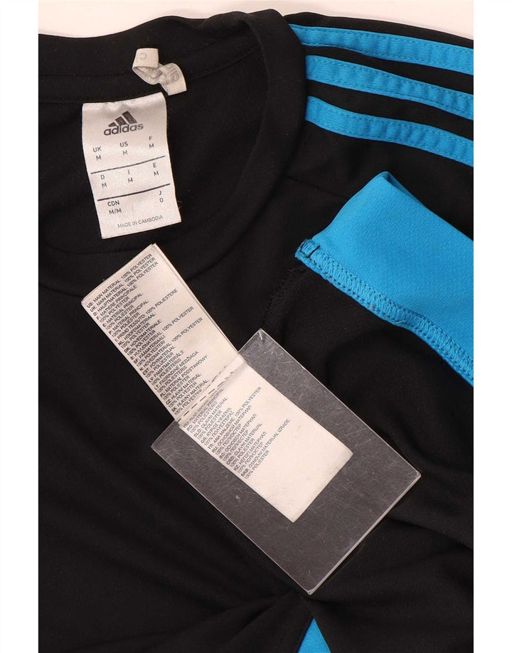 Adidas Hommes Climalite T-Shirt Haut Noir Colorblock Polyester