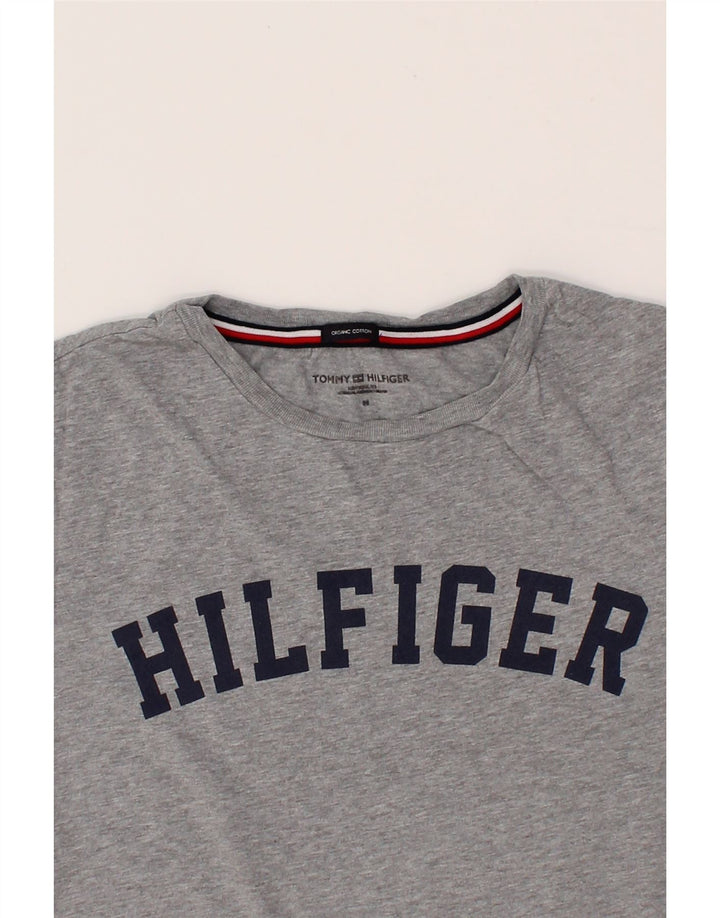 TOMMY HILFIGER T-Shirt Graphique Homme Gris Moyen Coton