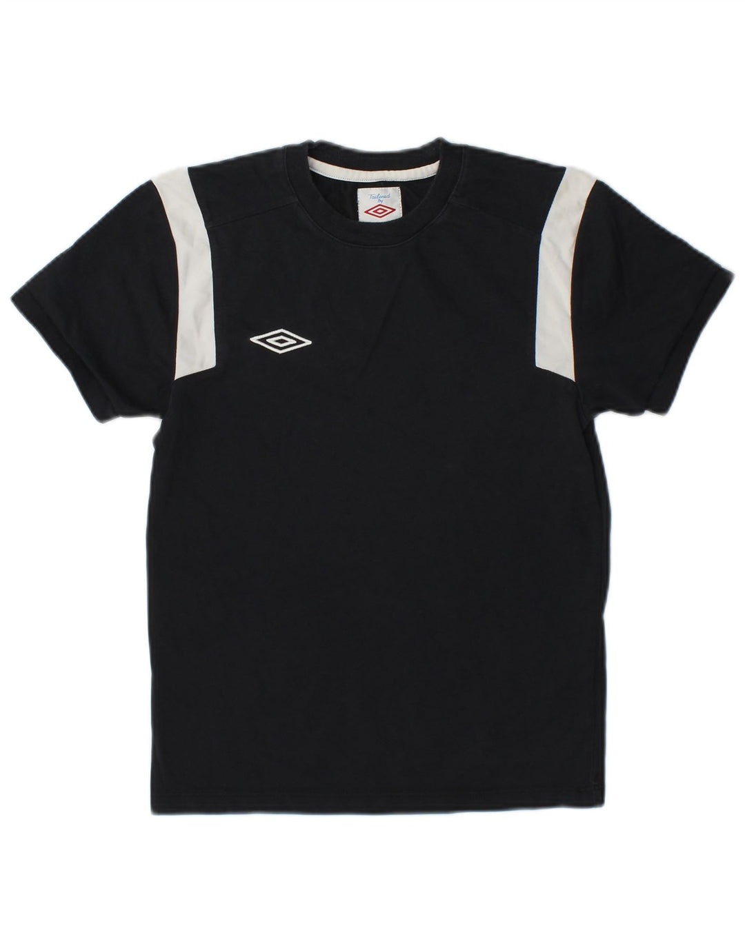 Umbro T-Shirt Garçon 9-10 Ans Coton Colorblock Noir Moyen