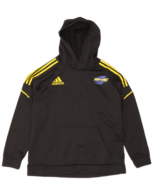 Adidas Pull à capuche graphique pour homme XL Noir Polyester