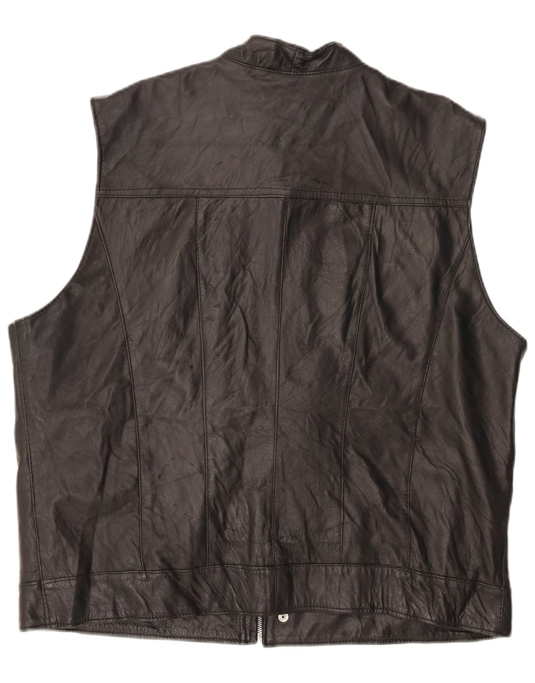 Gilet en cuir homme vintage UK 42 XL Cuir noir