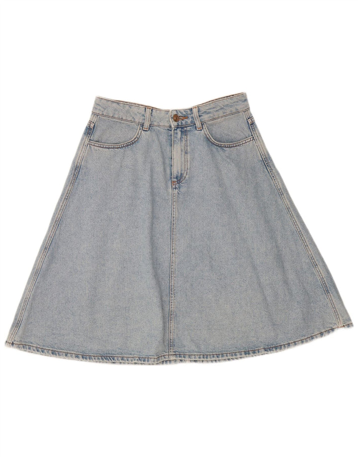 Zara Femme Jupe En Jean Moyen W28 Bleu