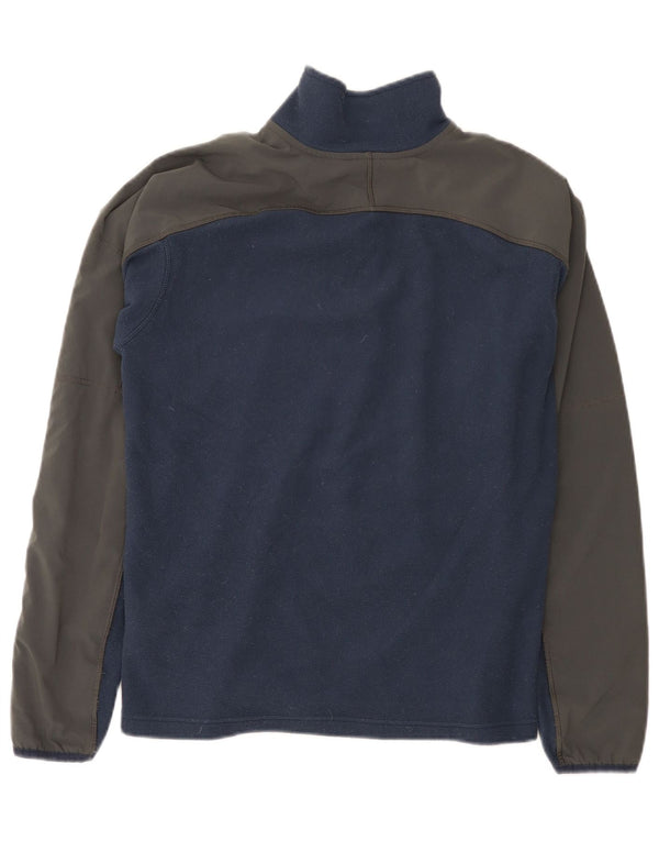 The North Face Pull polaire à col zippé pour homme Small Bleu marine Colourblock