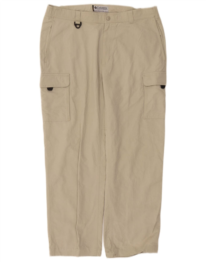 Columbia Pantalon Cargo Droit Homme Moyen W30 L28 Beige Nylon