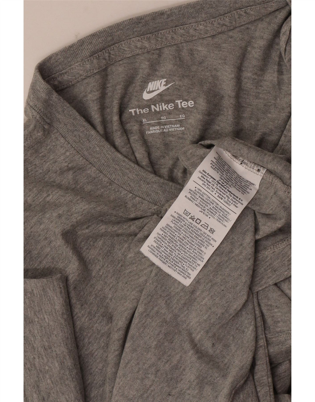 Nike T-Shirt Homme Top XL Gris Moucheté Coton