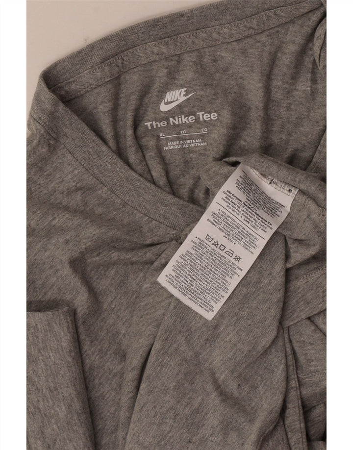 Nike T-Shirt Homme Top XL Gris Moucheté Coton