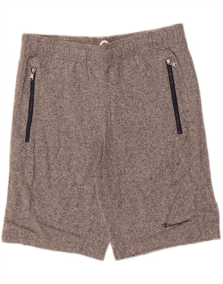 Champion Short de Sport Homme Gris Moyen Moucheté