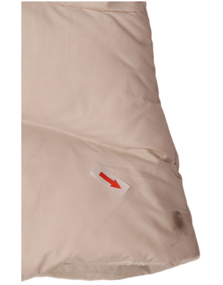 Nike Gilet rembourré à capuche pour femme UK 12/14 Polyester blanc moyen
