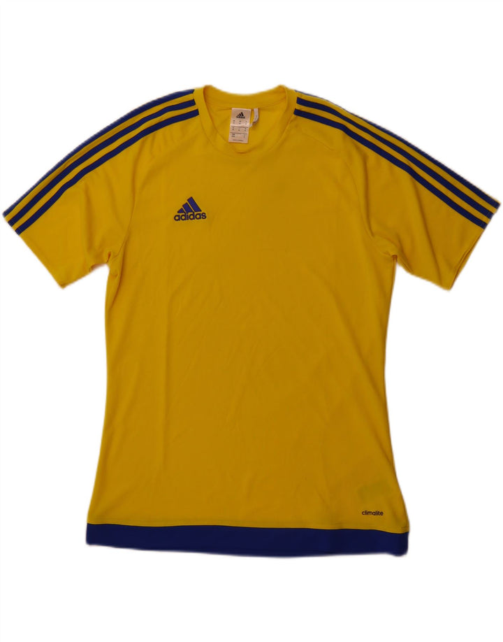 ADIDAS T-Shirt Climalite Homme Jaune Moyen Polyester