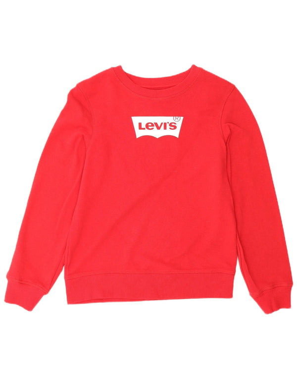 Levi's Graphic Sweatshirt Jumper Fille 13-14 ans Rouge Coton