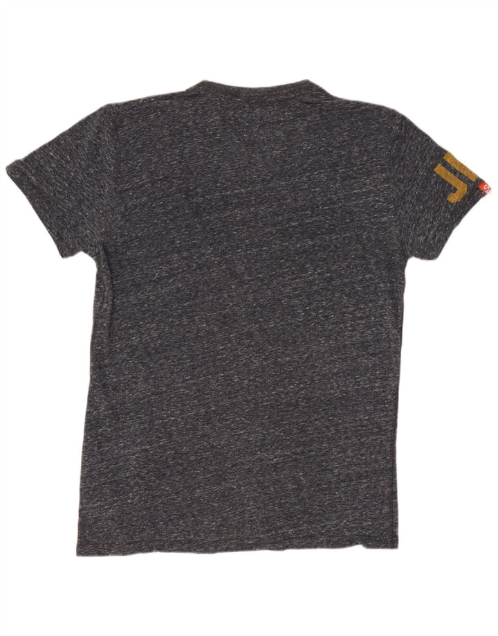 SUPERDRY T-Shirt Graphique Homme Gris Moyen Moucheté Coton