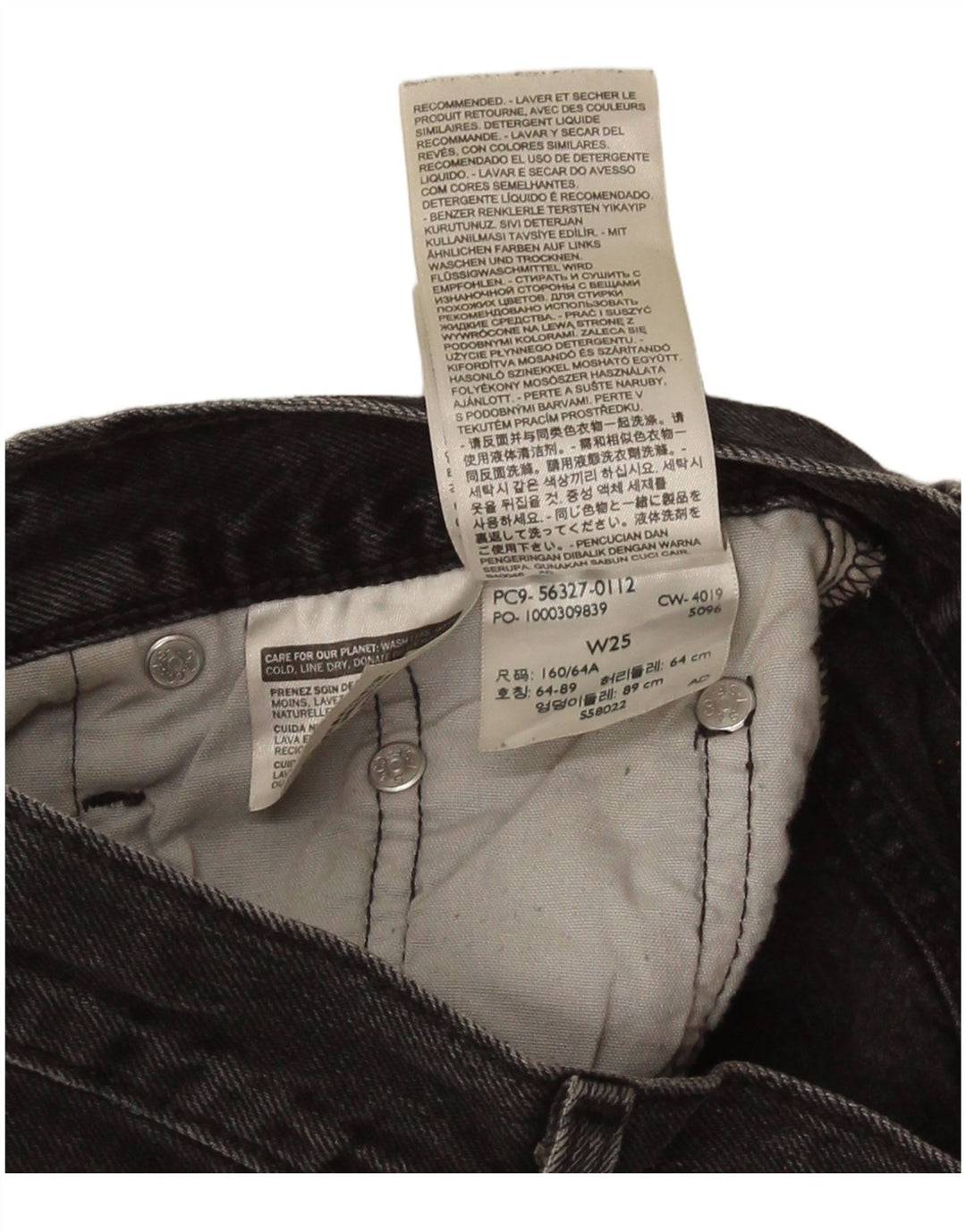 Levi's Short en Jean 501 Femme W25 XS Gris Coton