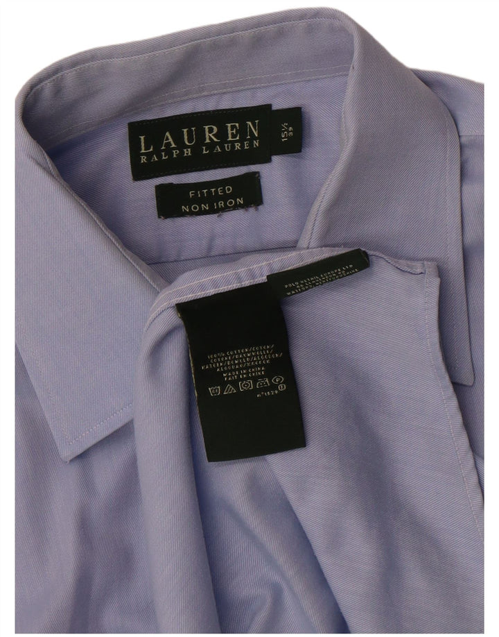 Ralph Lauren Chemise ajustée pour homme Taille 15 1/2 39 Coton bleu moyen