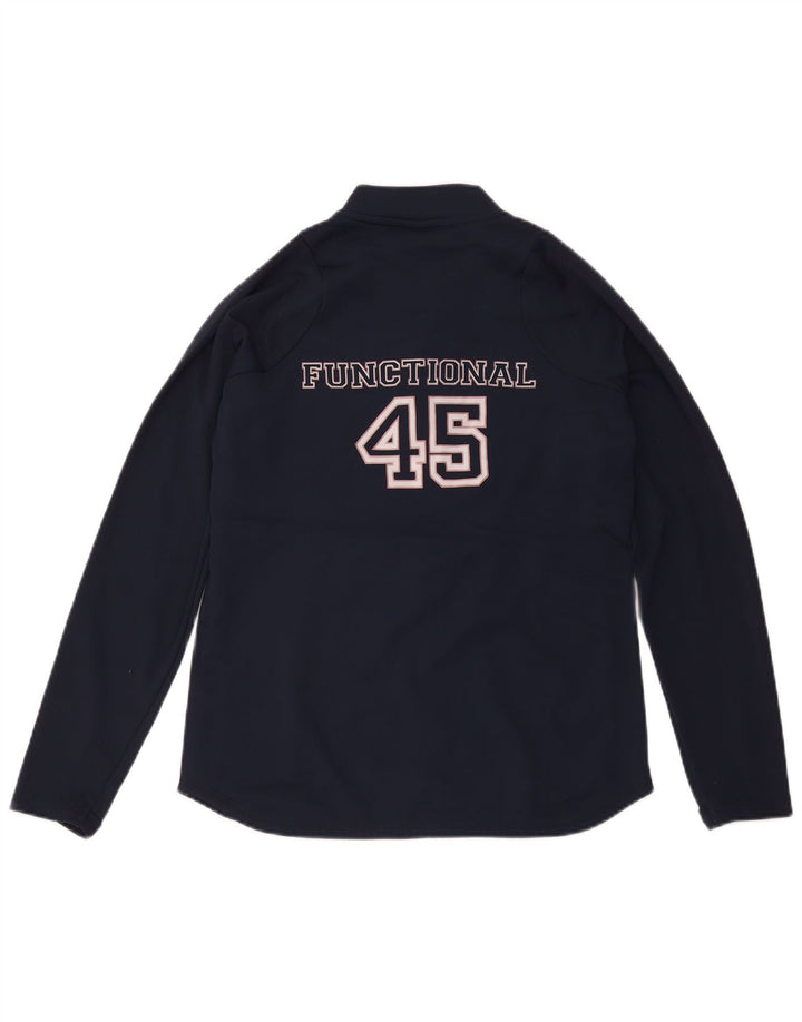 Nike Haut de survêtement Dri Fit Graphic pour femme UK 14 Bleu marine moyen