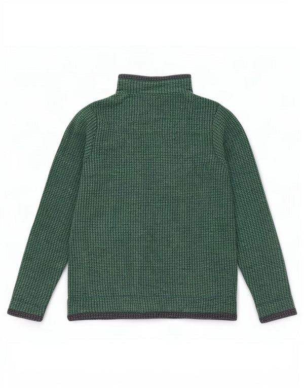 Weird Fish Pull polaire à col zippé pour femme UK 14 Large Vert Polyester