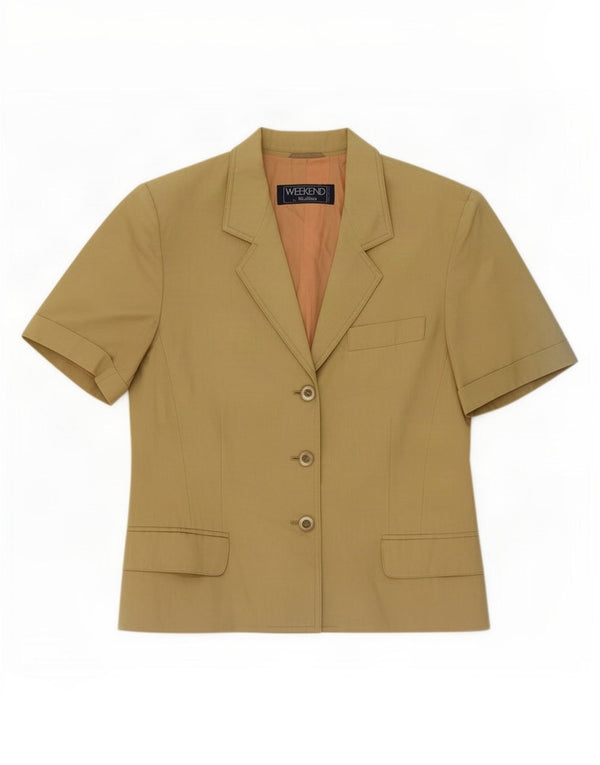 Max Mara Veste blazer Weekend 3 boutons pour femme UK 14 Large Kaki