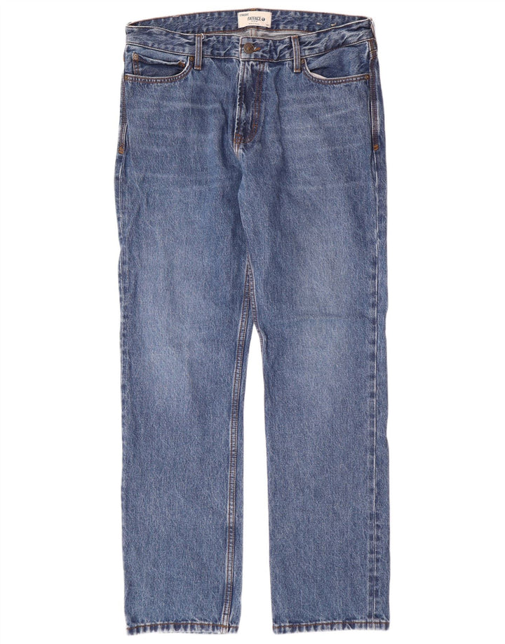 Fat Face Jean droit homme W34 L32 bleu coton