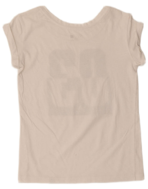 Adidas Climalite Graphic T-Shirt Top UK 4/6 XS Blanc