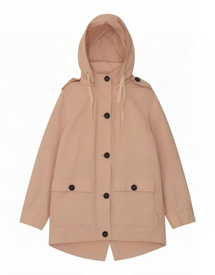 Marks & Spencer Veste parka militaire à capuche pour femme UK 12 Rose moyen