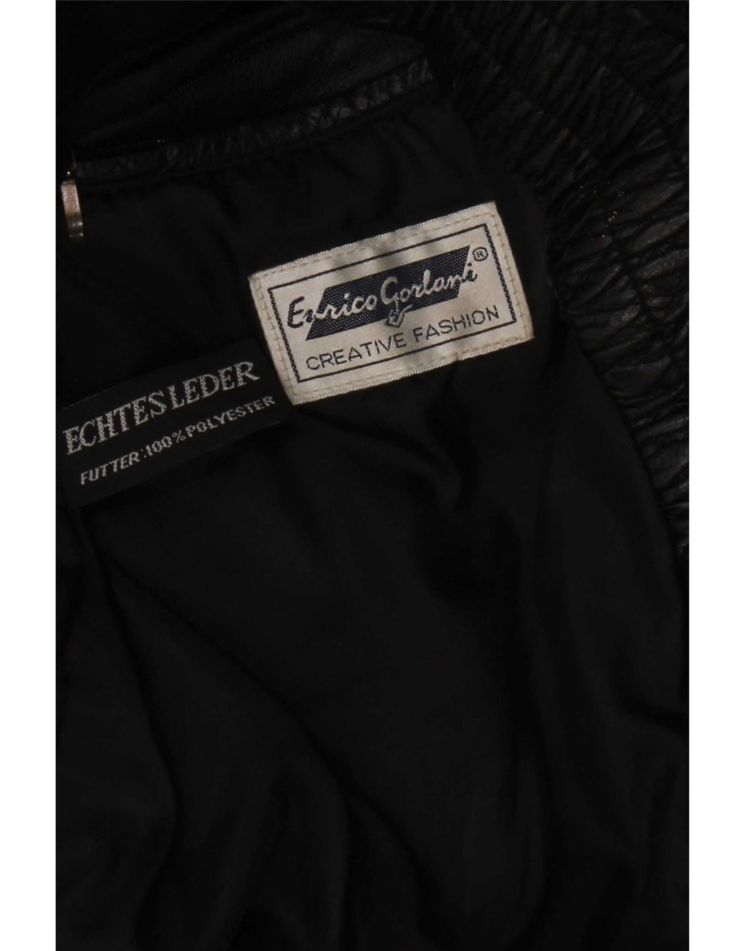 Enrico Gorlani Gilet en cuir pour femme UK 38 Medium Noir