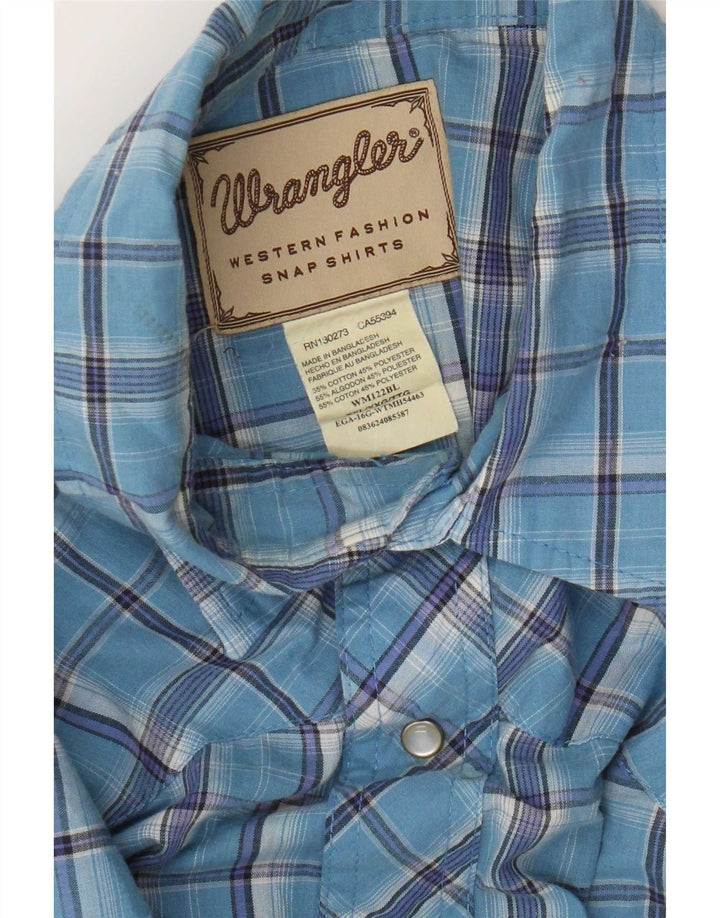Wrangler Chemise Homme 2XL Bleu Carreaux Coton