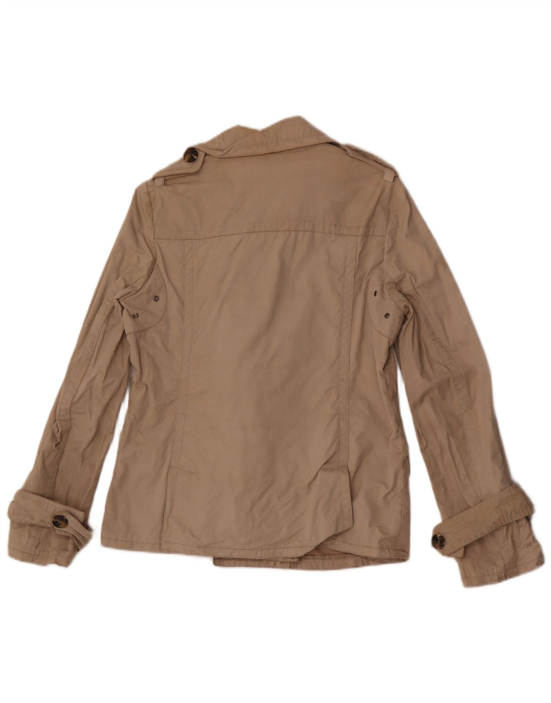 Massimo Dutti Trench-coat court à double boutonnage pour femme UK 14 Beige moyen