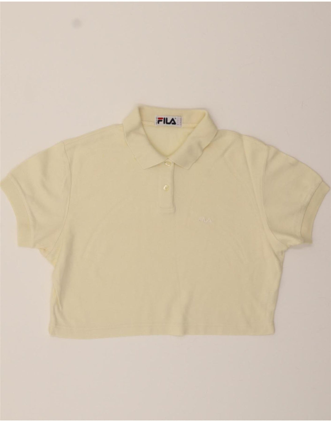 FILA Womens Crop Polo Shirt IT 50 XL Off White Vintage Fila and Second-Hand Fila from Messina Hembry 