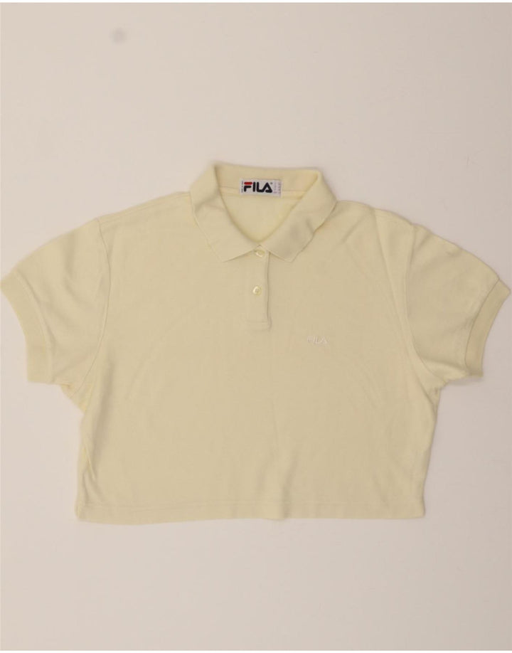 FILA Womens Crop Polo Shirt IT 50 XL Off White Vintage Fila and Second-Hand Fila from Messina Hembry 
