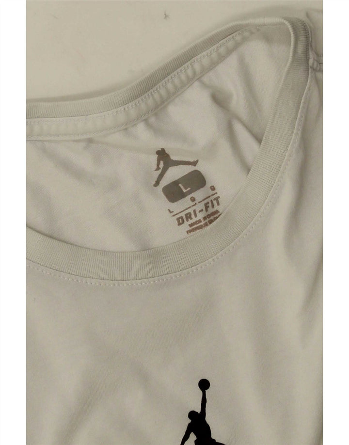 Jordan T-shirt Dri Fit pour homme, grand, blanc