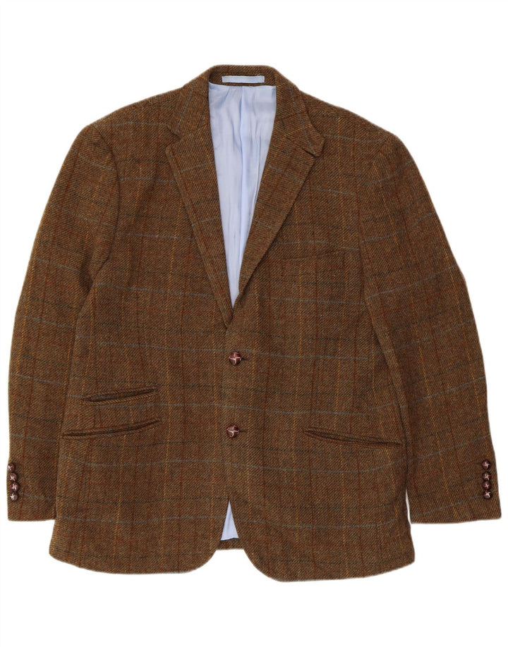 Marks & Spencer Veste blazer à 2 boutons pour homme UK 42 XL Marron à carreaux