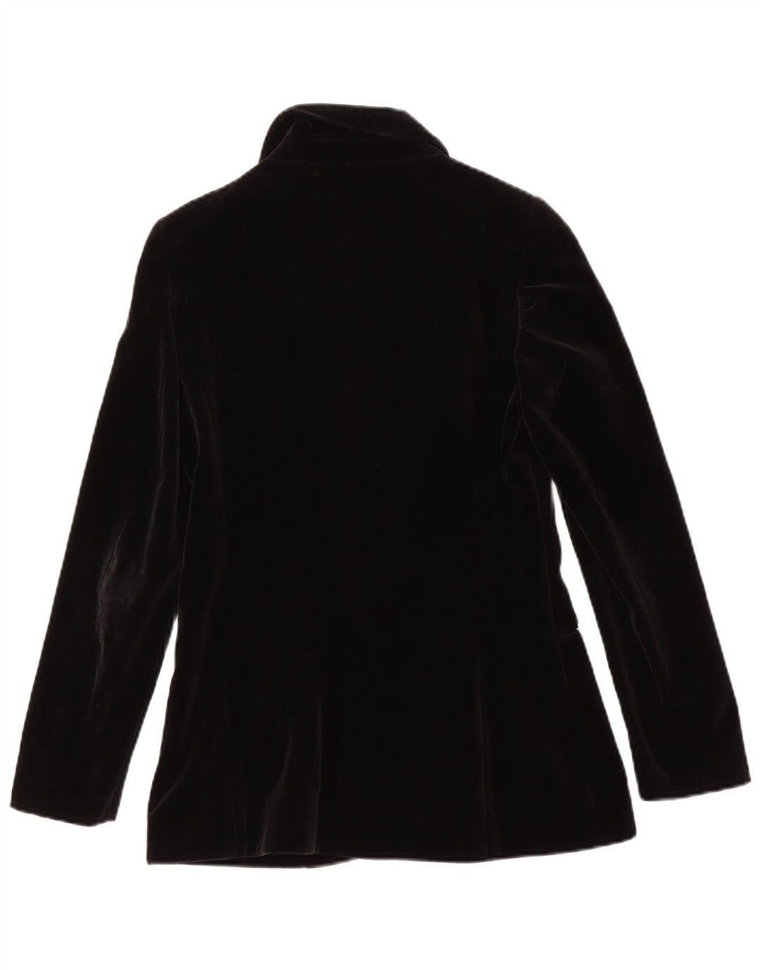 Vintage Womens 5 Button Velvet Blazer Jacket IT 42 Medium Black Cotton