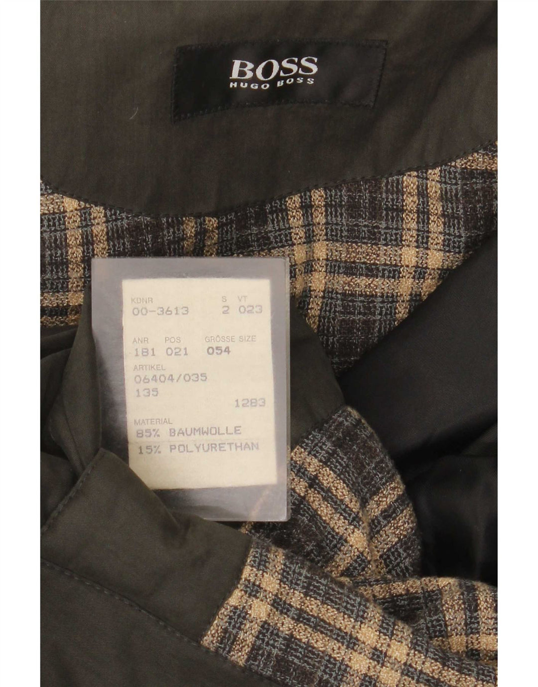 Hugo Boss Pardessus homme EU 54 2XL Kaki Coton