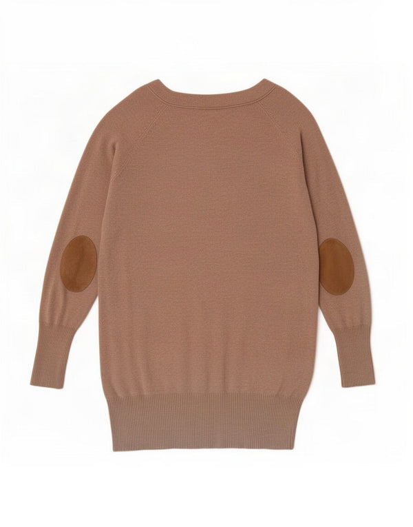Zara Cardigan Femme Pull UK 14 Grand Coton Beige