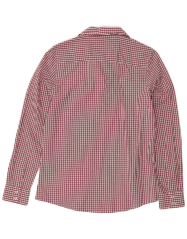 Crew Clothing Chemise pull coupe classique pour femme UK 10 Petit vichy violet