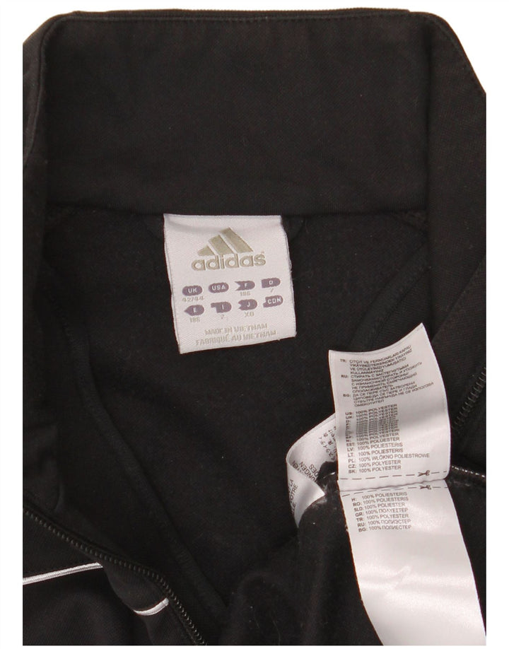 Adidas Sweat-shirt à col zippé pour homme UK 42/44 Large Noir Polyester