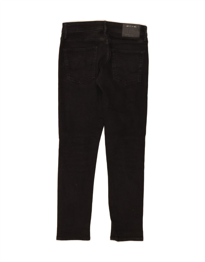 JACK & JONES Mens GLENN Slim Jeans W30 L30 Black Cotton Vintage Jack & Jones and Second-Hand Jack & Jones from Messina Hembry 