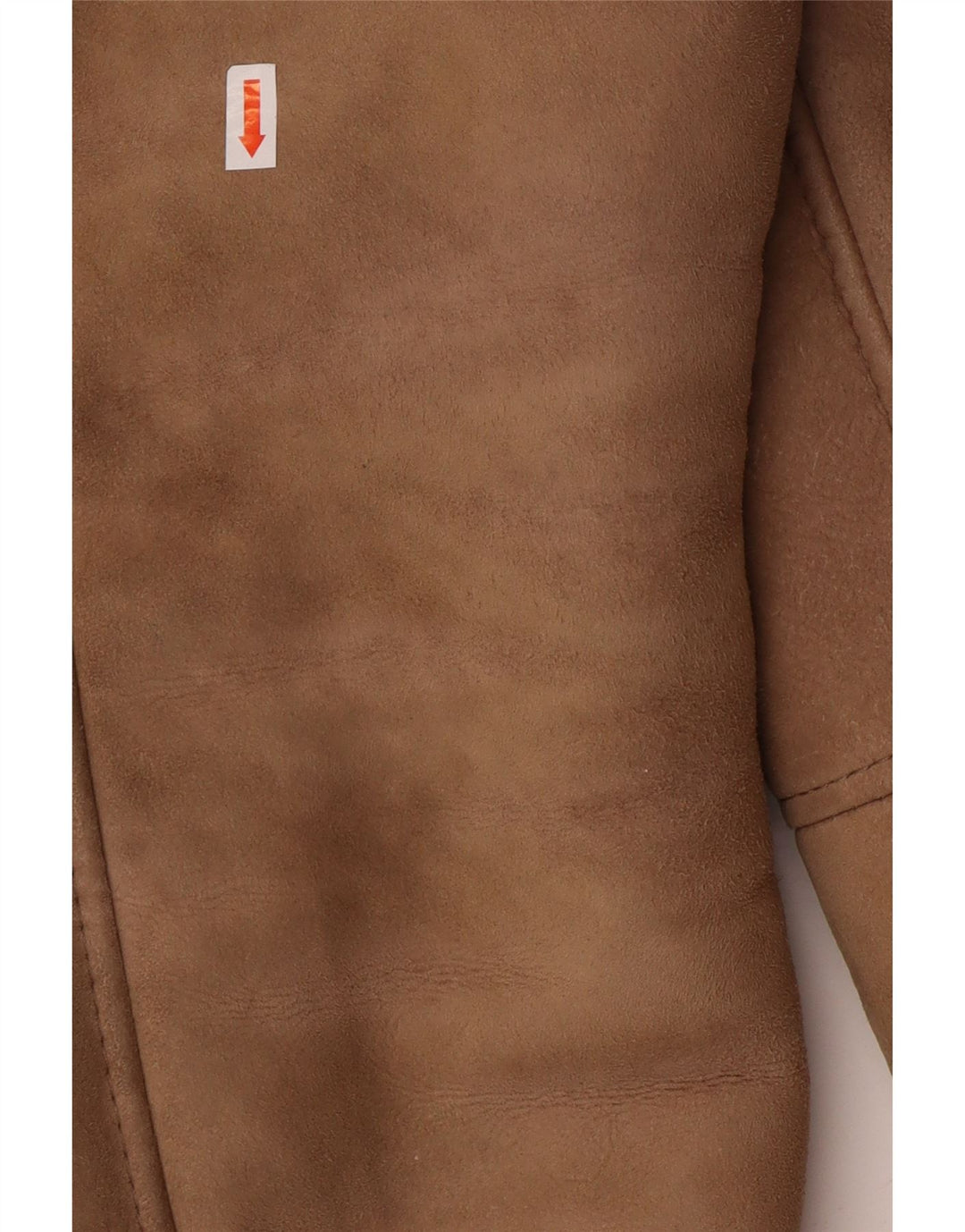 VINTAGE Veste en peau de mouton pour homme IT 50 Grande peau de mouton marron