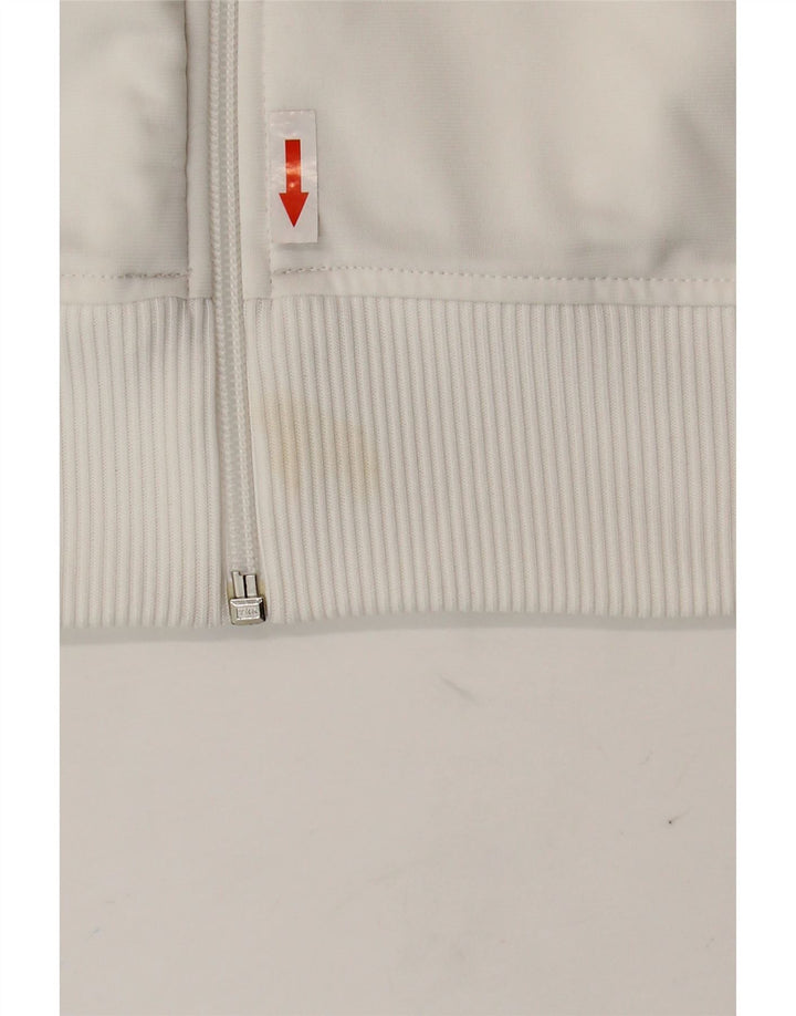 Puma Veste de Survêtement Homme Blanc Moyen Polyester Colorblock