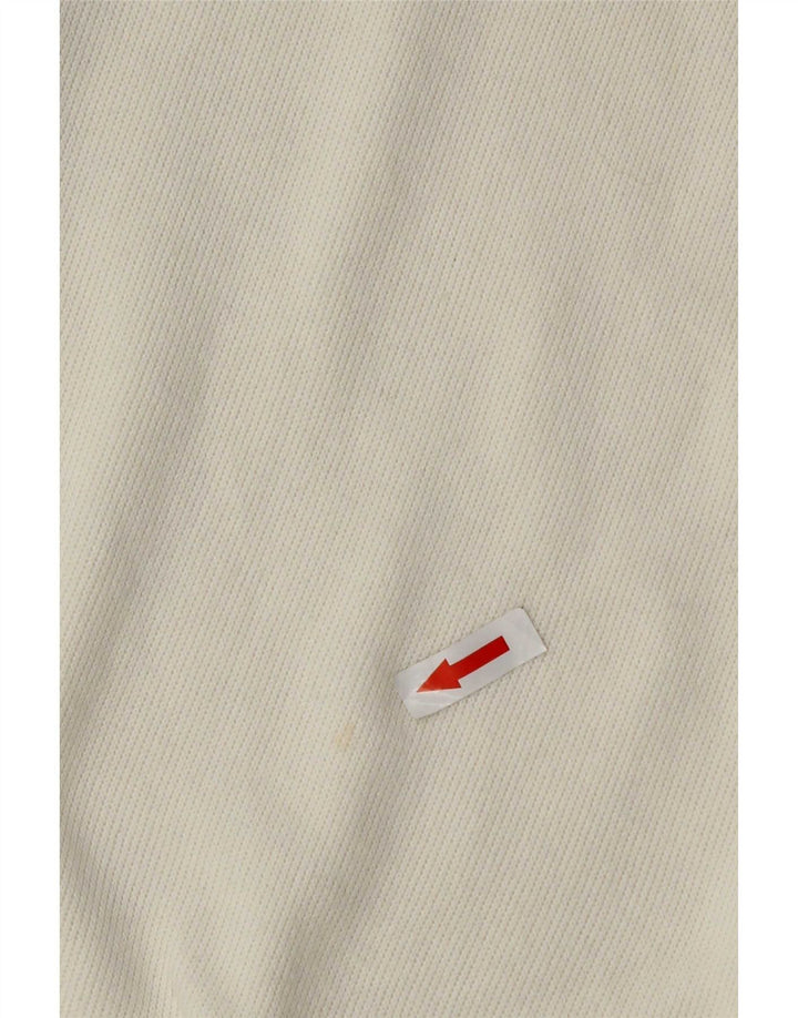 Zara Femme Haut Court Col Roulé Manches Longues UK 14 Medium Off White